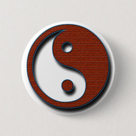 Yin Yang door Shirley Taylor Ronde Button 5,7 Cm (Voorkant)