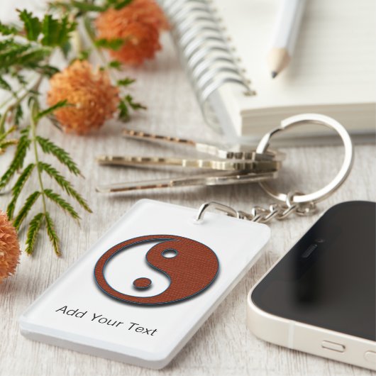 Yin Yang door Shirley Taylor Sleutelhanger (Voorkant Rechts)