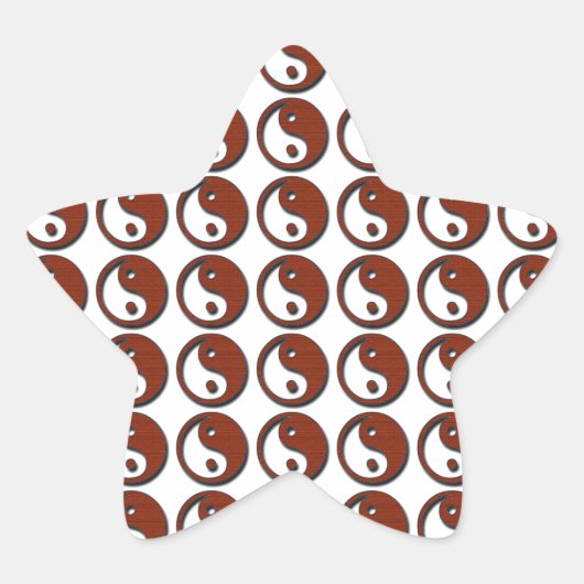 Yin Yang door Shirley Taylor Ster Sticker (Voorkant)