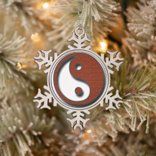 Yin Yang door Shirley Taylor Tin Sneeuwvlok Ornament