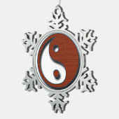 Yin Yang door Shirley Taylor Tin Sneeuwvlok Ornament (Rechts)