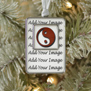 Yin Yang door Shirley Taylor Verzilverd Omlijst Ornament