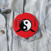 Yin Yang Double Broadsword Ronde Button 4,0 Cm (In situ)