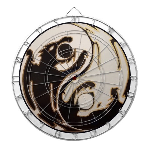 Yin yang Double Dragon Dartbord (Voorkant)