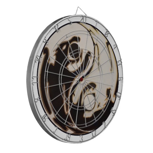 Yin yang Double Dragon Dartbord (Voorkant Links)