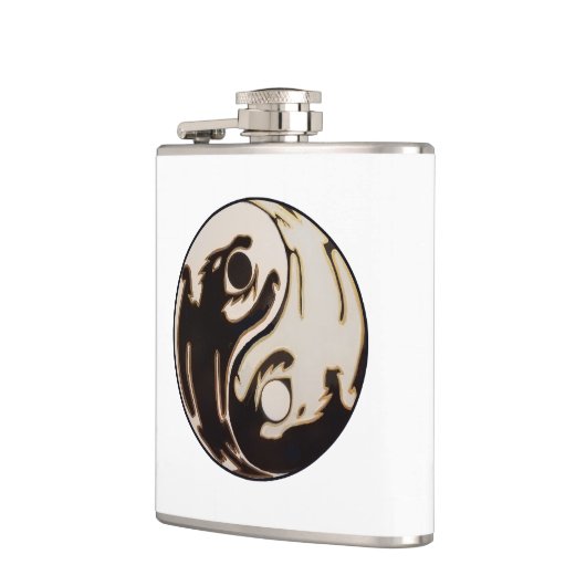 Yin yang Double Dragon Heupfles (Links)