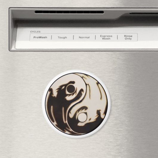 Yin yang Double Dragon Magneet (Insitu (Vaatwasser))