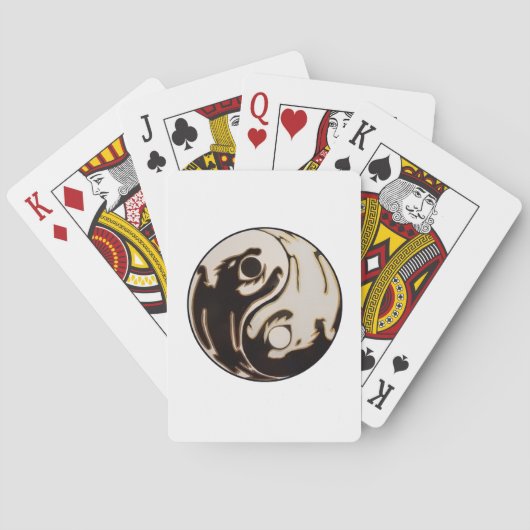 Yin yang Double Dragon Pokerkaarten (Achterkant)