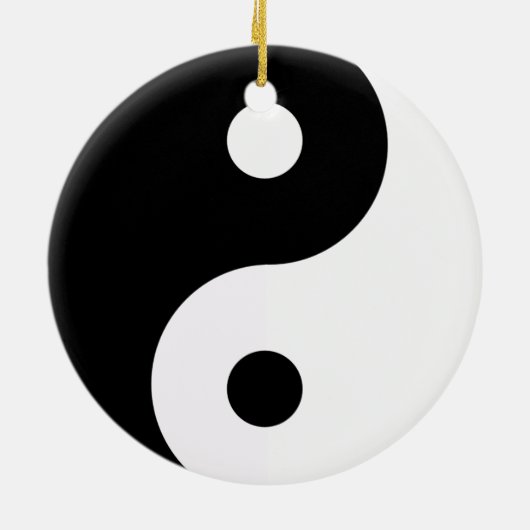 Yin Yang Double Sided Ornament Round (Achterkant)