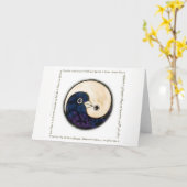 Yin Yang doves peace meertalig Wenskaart Kaart (Gele Bloem)