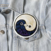 Yin Yang doves reuzenharmony badge Ronde Button 4,0 Cm (In situ)