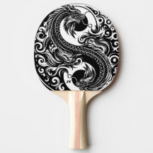 Yin Yang-draak in zwart en wit gepersonaliseerd