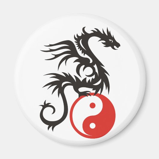 Yin & Yang Draak Magneet (Voorkant)