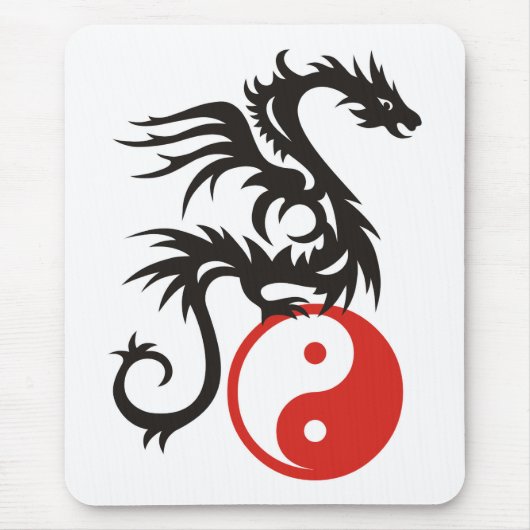 Yin & Yang Draak Muismat (Voorkant)