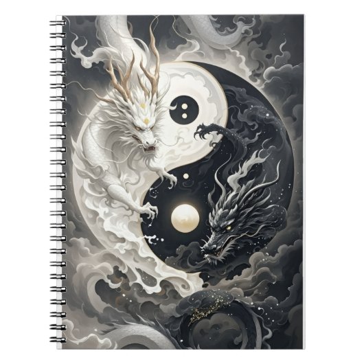 yin yang draak notitieboek (Voorkant)