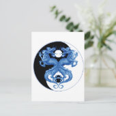Yin Yang Dragon 2 Briefkaart (Staand voorkant)