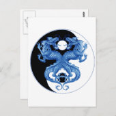 Yin Yang Dragon 2 Briefkaart (Voorkant / Achterkant)