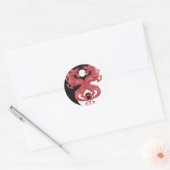 Yin Yang Dragon 3 Ronde Sticker (Envelop)