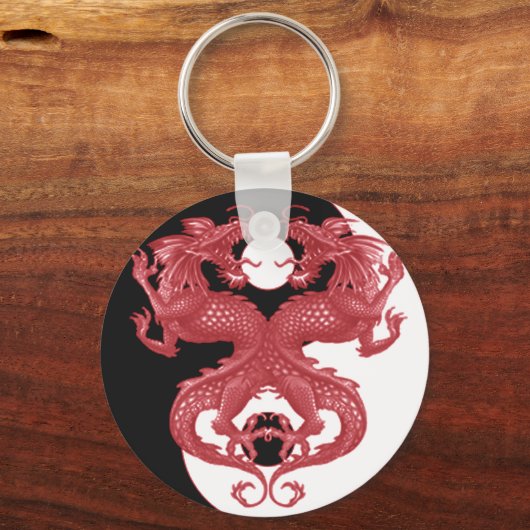 Yin Yang Dragon 3 Sleutelhanger (Voorkant)