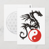 Yin & Yang Dragon Briefkaart (Voorkant / Achterkant)