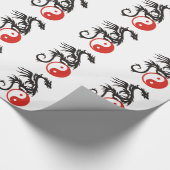 Yin & Yang Dragon Cadeaupapier (Hoek)