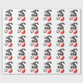 Yin & Yang Dragon Cadeaupapier (Vlak)