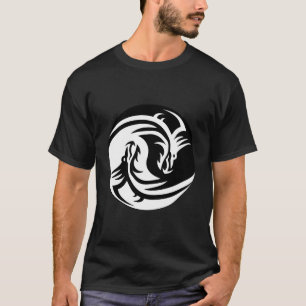 Yin Yang Dragon Chaos Bestelteken Energiebalans T-shirt