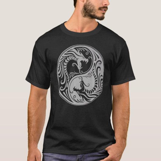 Yin Yang Dragon Circle T-shirt (Voorkant)