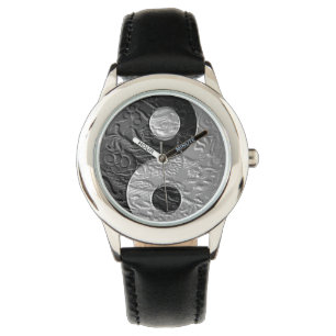 Yin Yang Dragon in reliëf Horloge
