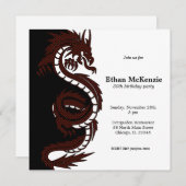 Yin Yang Dragon Kaart (Voorkant / Achterkant)