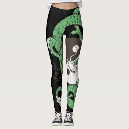 Yin Yang Dragon Leggings (Voorkant)