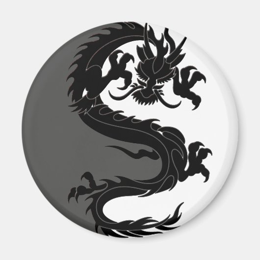 Yin Yang Dragon Magneet (Voorkant)