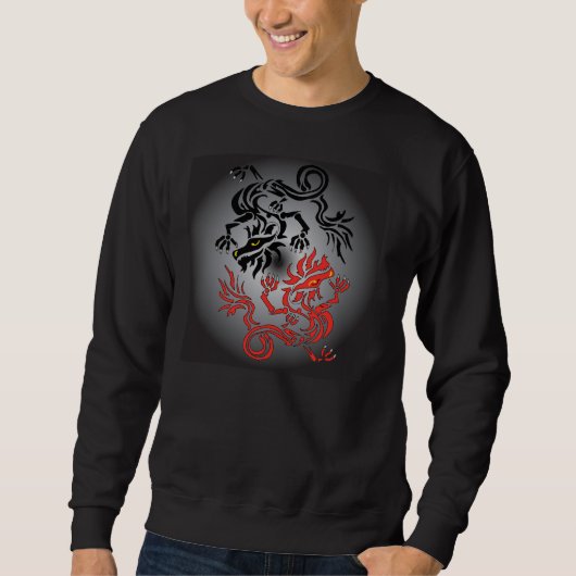 Yin/Yang dragon Moon/sundragon surf Trui (Voorkant)