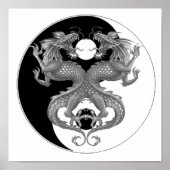 Yin Yang Dragon Poster (Voorkant)