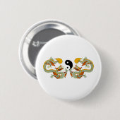 Yin Yang Dragon Ronde Button 5,7 Cm (Voorkant /achterkant)