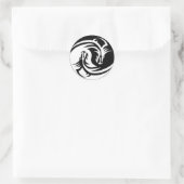 Yin Yang Dragon Ronde Sticker (Tas)