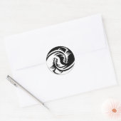 Yin Yang Dragon Ronde Sticker (Envelop)