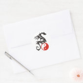 Yin & Yang Dragon Ronde Sticker (Envelop)