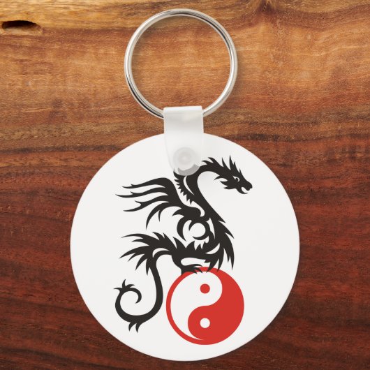 Yin & Yang Dragon Sleutelhanger (Voorkant)