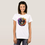 Yin Yang Dragon T-shirt voor dames (Voorkant volledig)