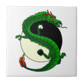 Yin Yang Dragon. Tegeltje (Voorkant)