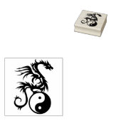 Yin & Yang Dragon + uw ideeën Rubberstempel (Gestempeld)