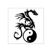 Yin & Yang Dragon + uw ideeën Rubberstempel (Afrduk)