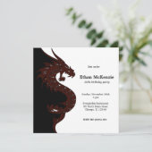 Yin Yang Dragon verjaardag thema Kaart (Staand voorkant)