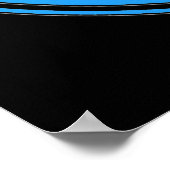 Yin Yang Dragons, blauw en zwart Poster (Hoek)