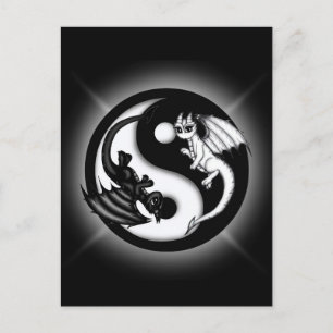 Yin Yang Dragons Briefkaart