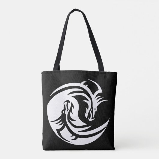yin yang dragons canvas tas (Achterkant)