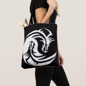 yin yang dragons canvas tas (Dichtbij)