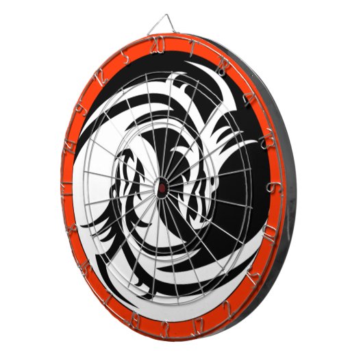 Yin Yang Dragons Dartbord (Voorkant Rechts)