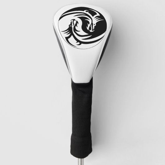 Yin Yang Dragons Golf Head Cover (Voorkant)